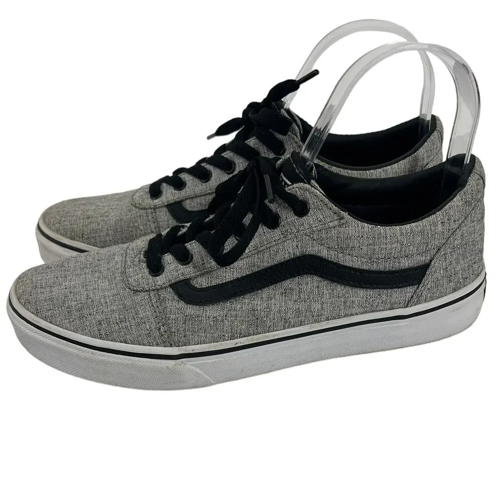 VANS Grey & Black Skate Shoe Youth SZ 6